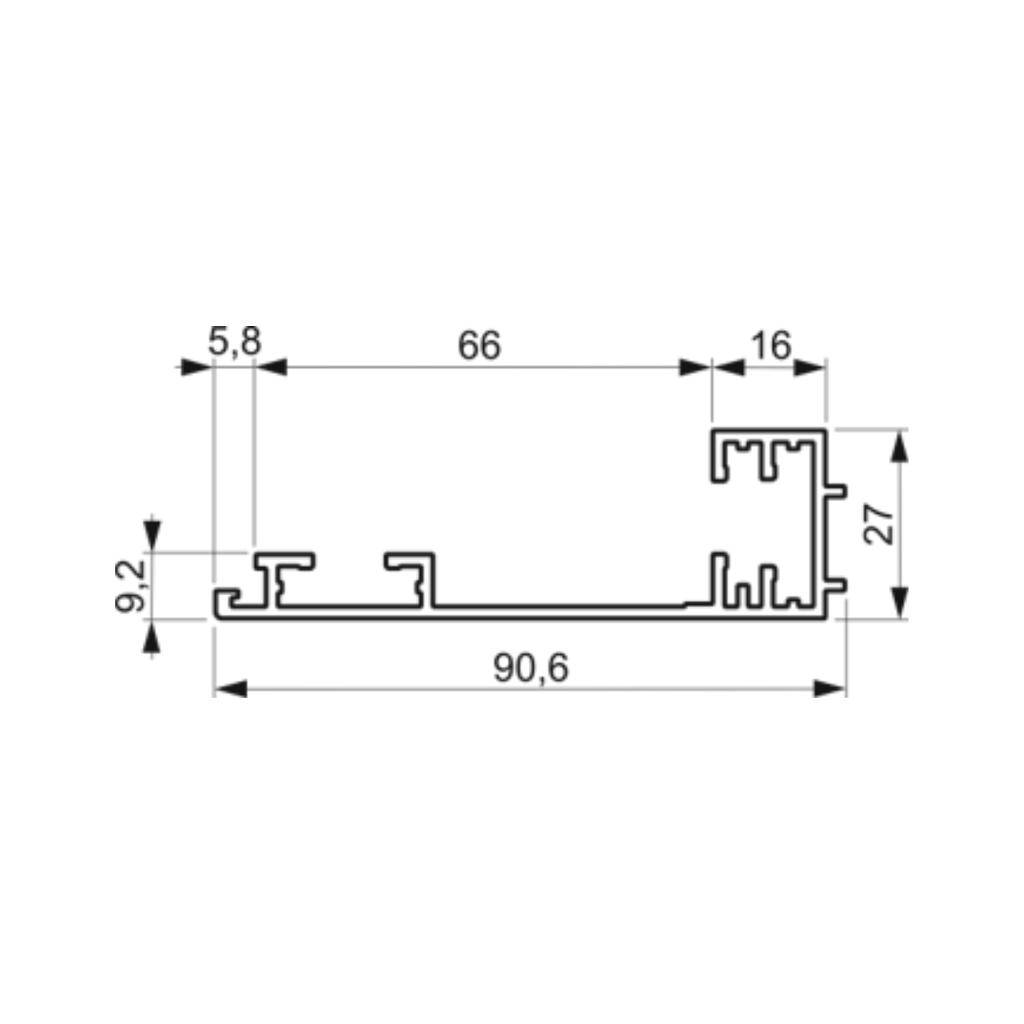 Profilé de cadre AS 90