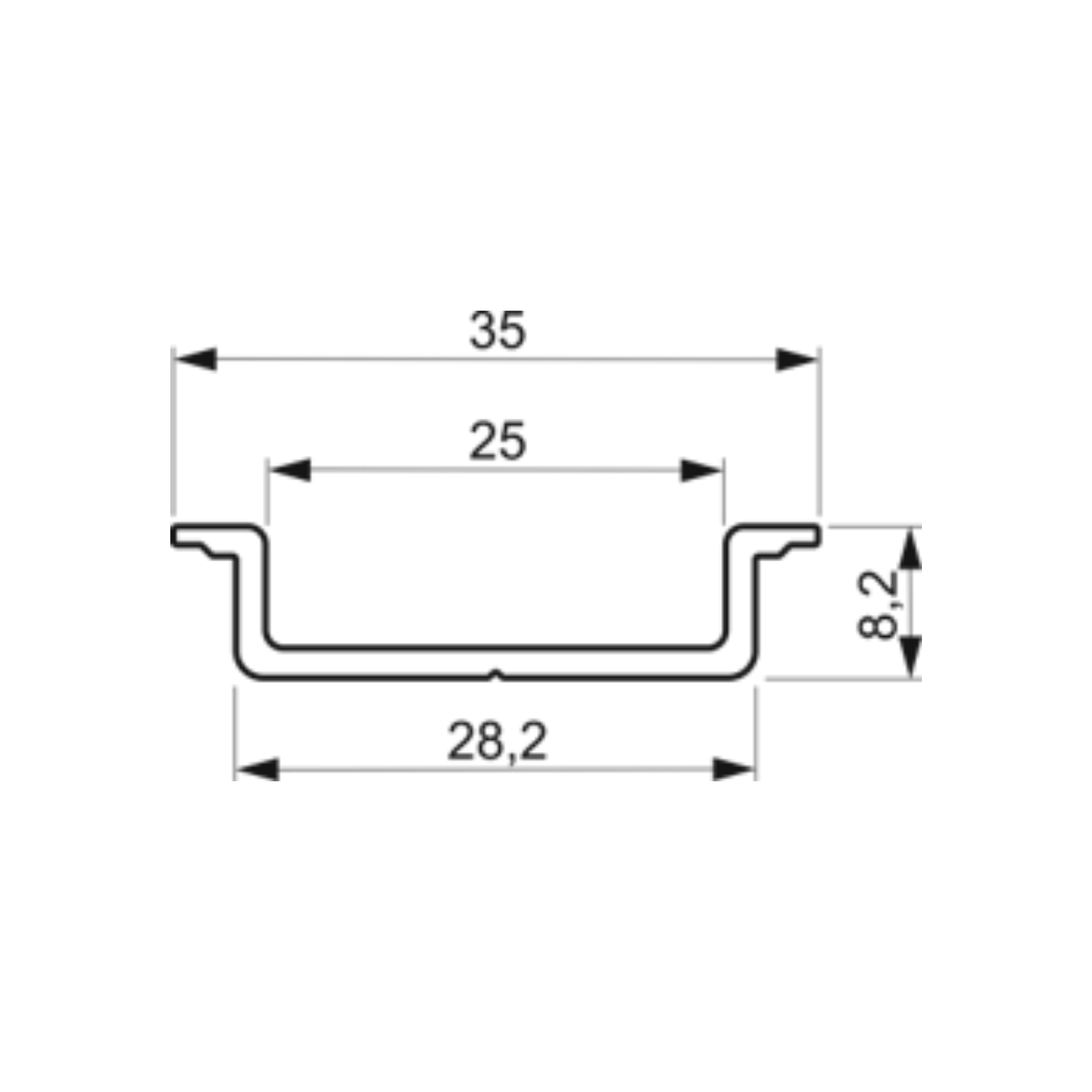 Rail d'appareil AS 35.8