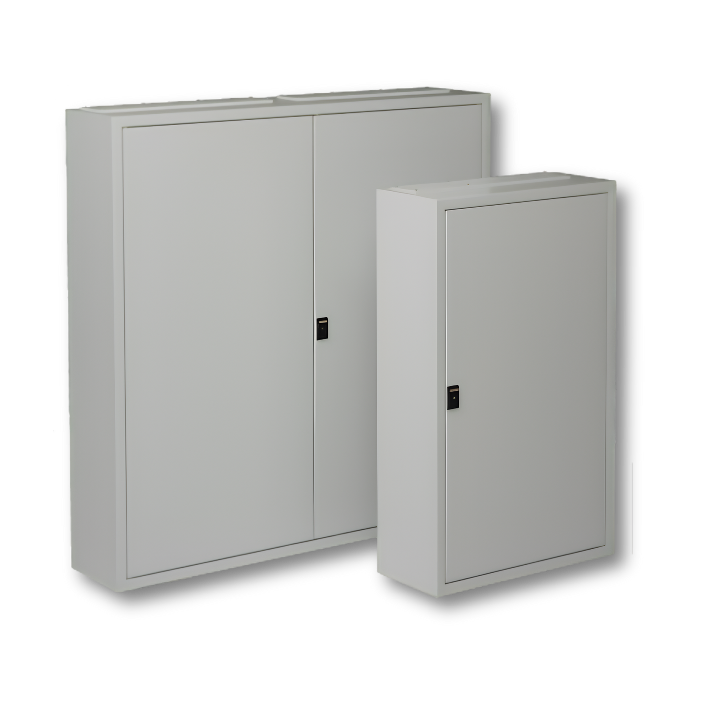 Coffret mural en aluminium à double porte