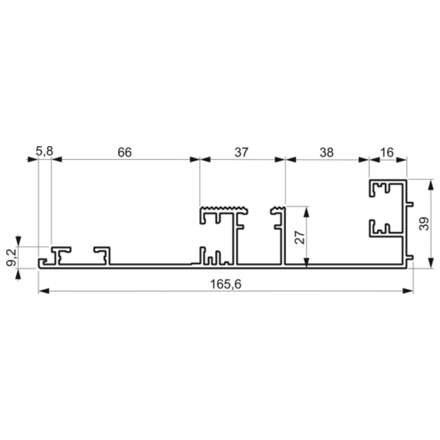 Profilé de cadre AS 165