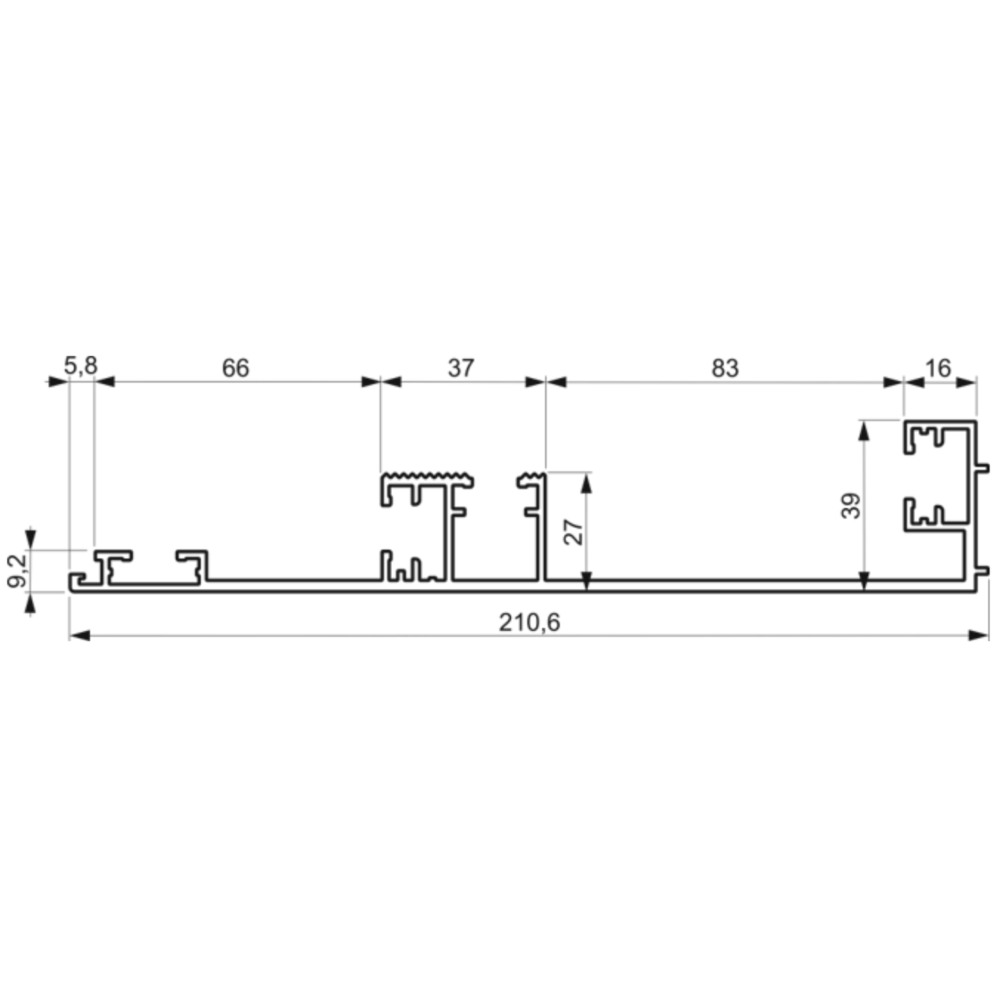 Profilé de cadre AS 210S
