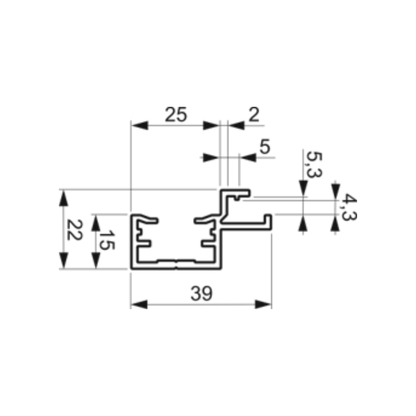 Rail de compteur AS 22.39