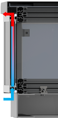 Cabine de distribution, porte simple